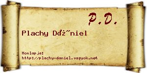 Plachy Dániel névjegykártya